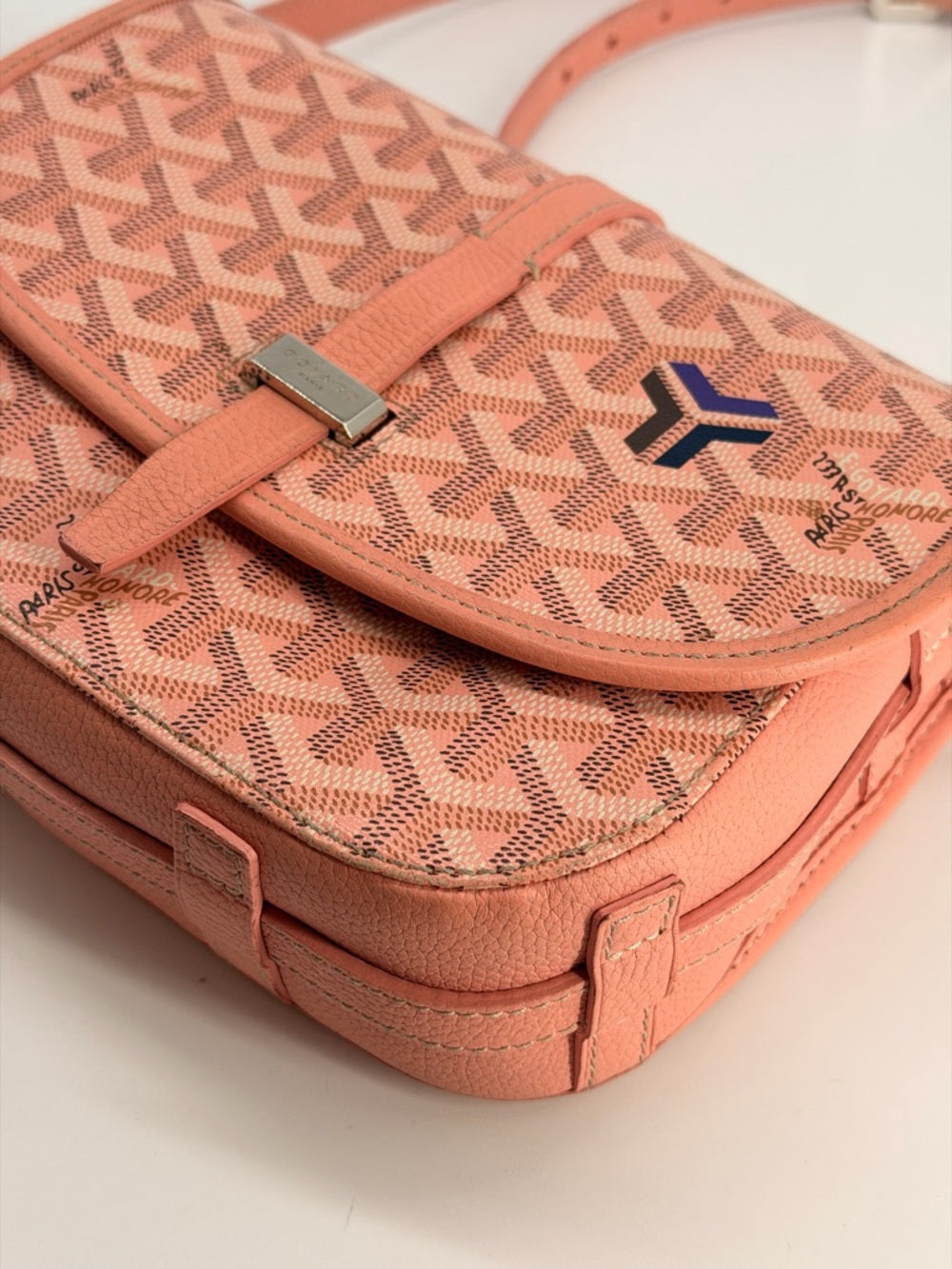 Goyard Goyardine Belvedere II PM Messenger Bag Pink