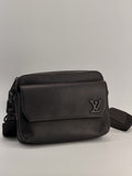 Louis Vuitton Calfskin Aerogram Fastline Messenger Bag Black
