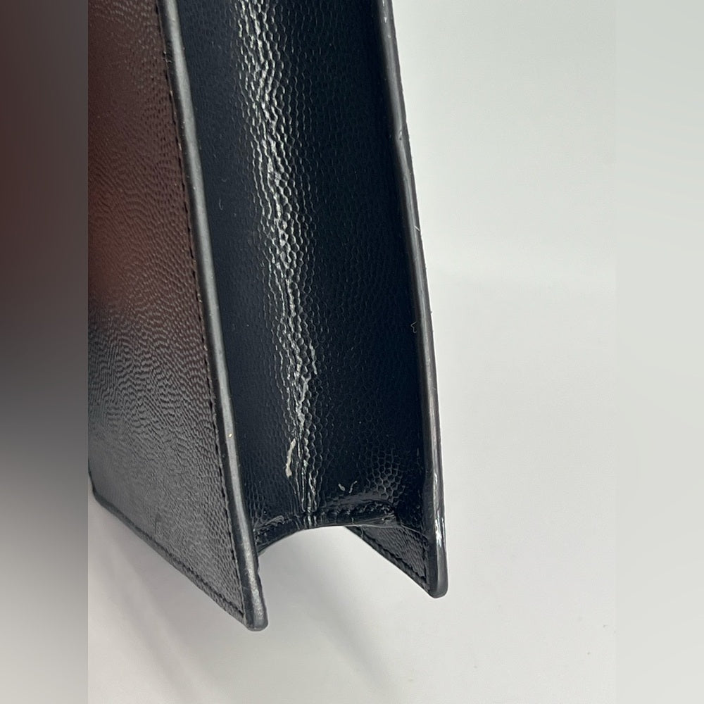 Saint Laurent Kate Monogram Black Leather Clutch