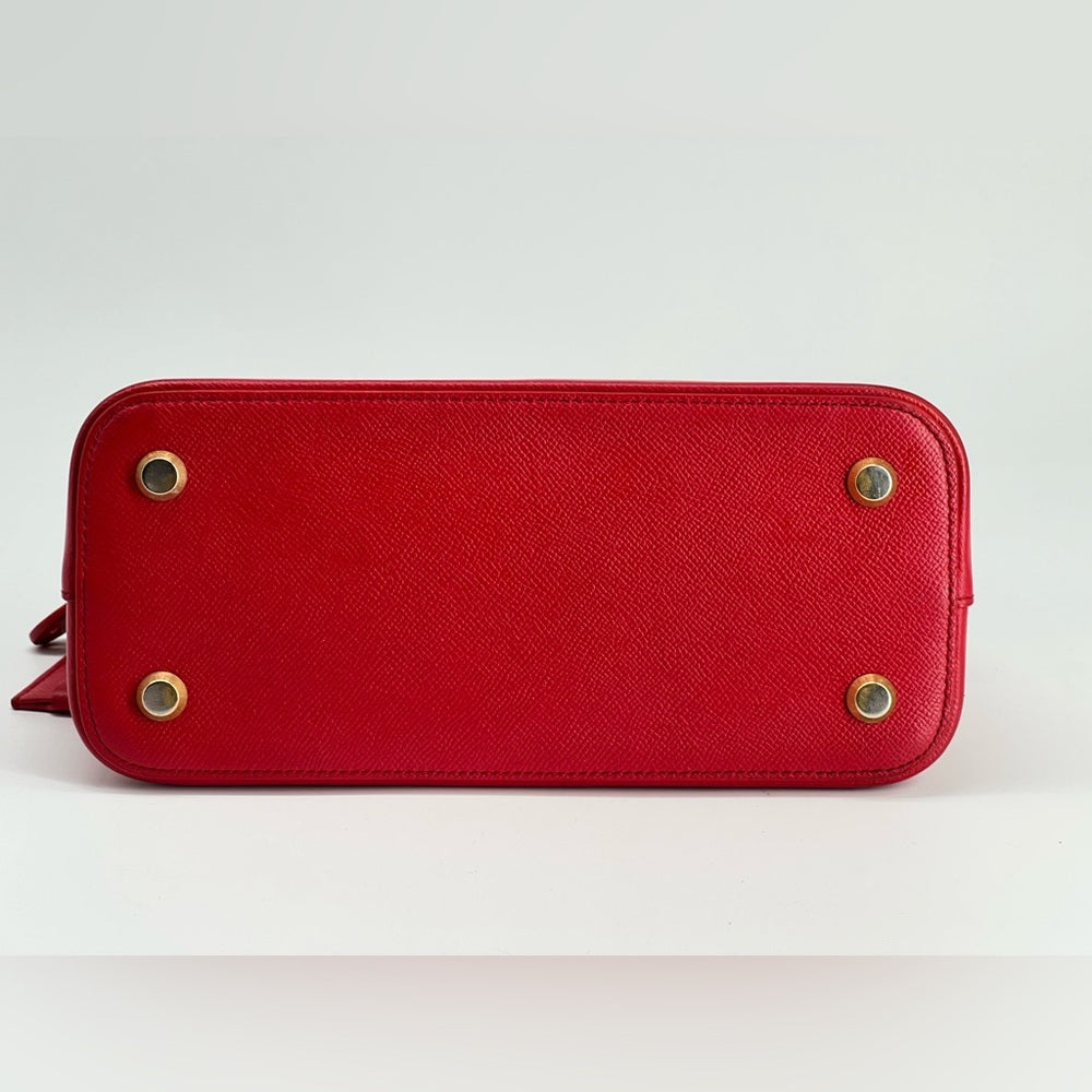 Balenciaga Ville Red Leather Top Handle Bag