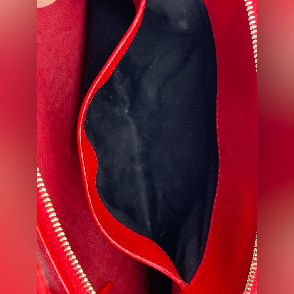 Balenciaga Ville Red Leather Top Handle Bag