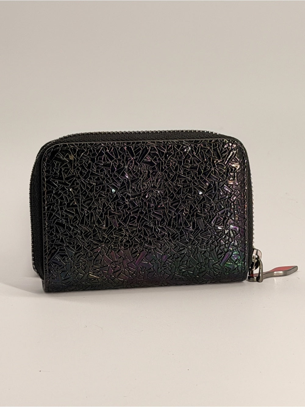 Christian Louboutin Wallet card studded leather black multicolor
