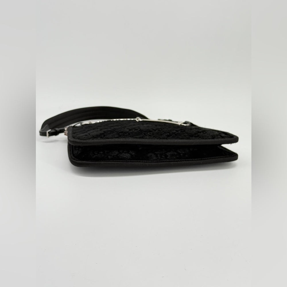 Gucci Calf Hair Horsebit Slim Small Shoulder Bag Black