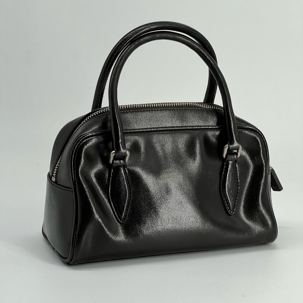 Miu Miu Mini Boston Brown Leather Handbag