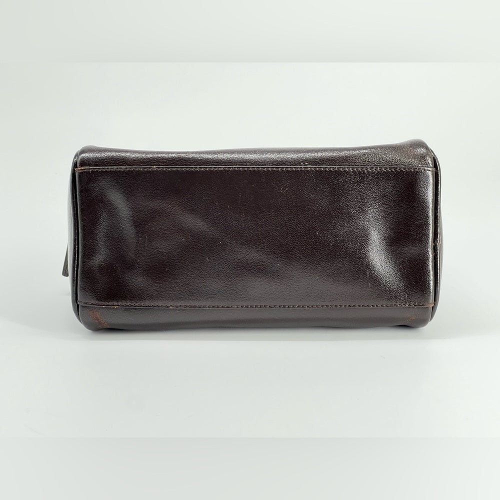 Miu Miu Mini Boston Brown Leather Handbag