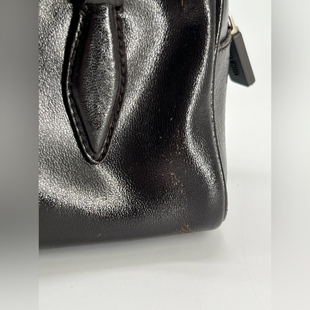 Miu Miu Mini Boston Brown Leather Handbag