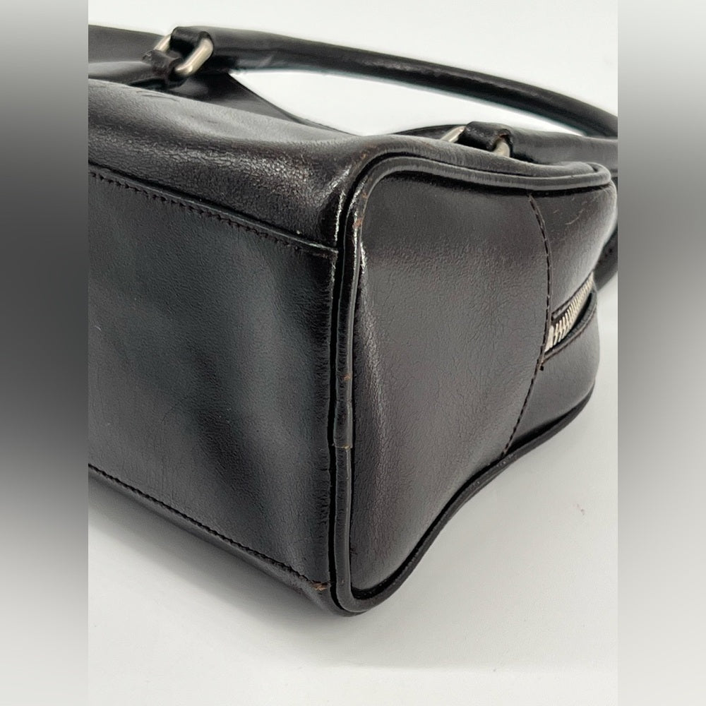Miu Miu Mini Boston Brown Leather Handbag