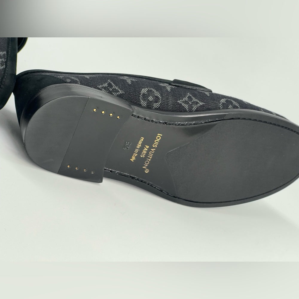 Louis Vuitton Major Loafers In Black Monogram Jacquard Fabric Men’s Shoes 6 1/2