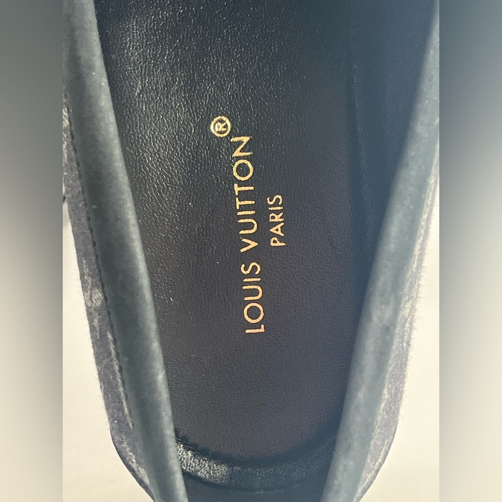 Louis Vuitton Major Loafers In Black Monogram Jacquard Fabric Men’s Shoes 6 1/2
