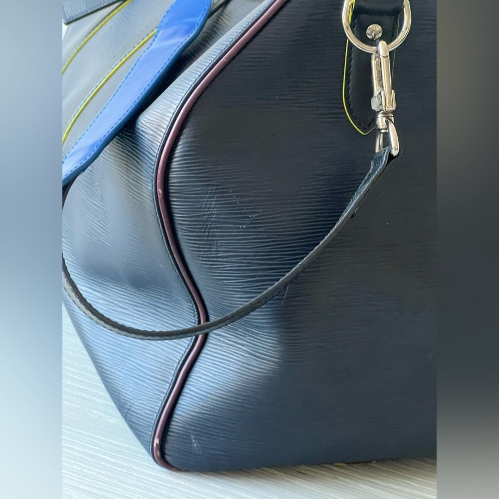 Louis Vuitton Marine Epi Damier Keepall Bandouliere 50 Duffel Bag