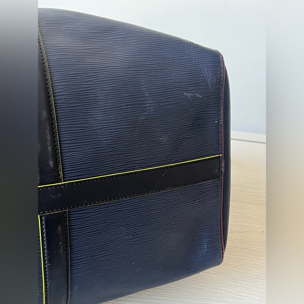 Louis Vuitton Marine Epi Damier Keepall Bandouliere 50 Duffel Bag