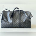 Louis Vuitton Keepall 55 Bandouliere In Monogram Eclipse Leather Duffel Bag