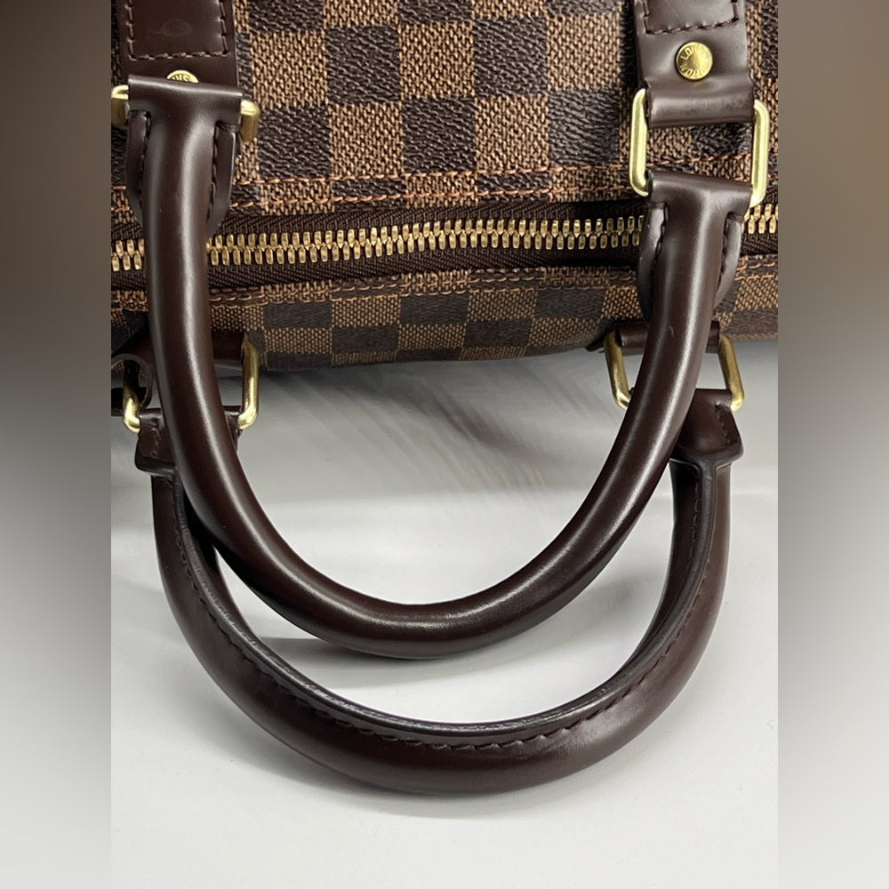 Louis Vuitton Keepall Bandouliere 45 In Damier Ebene Canvas Duffel Bag