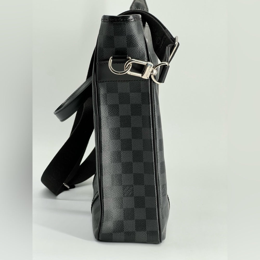 Louis Vuitton Tadao Damier Graphite Black Canvas Tote Bag