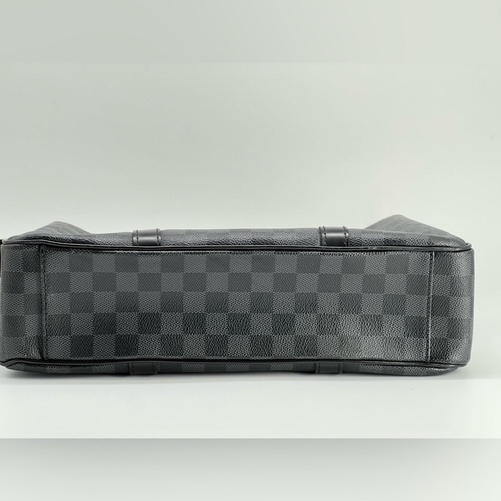 Louis Vuitton Tadao Damier Graphite Black Canvas Tote Bag