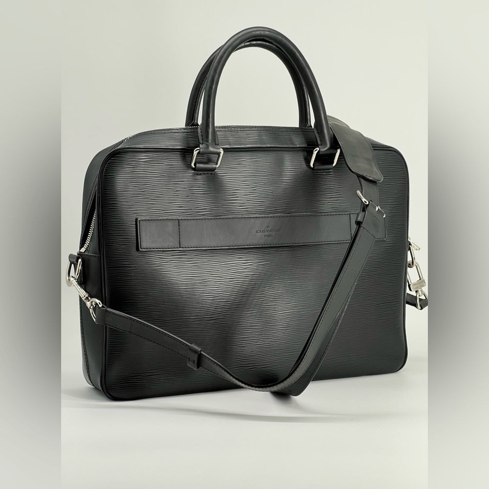 LOUIS VUITTON Porte-Documents Black Epi Leather Bag