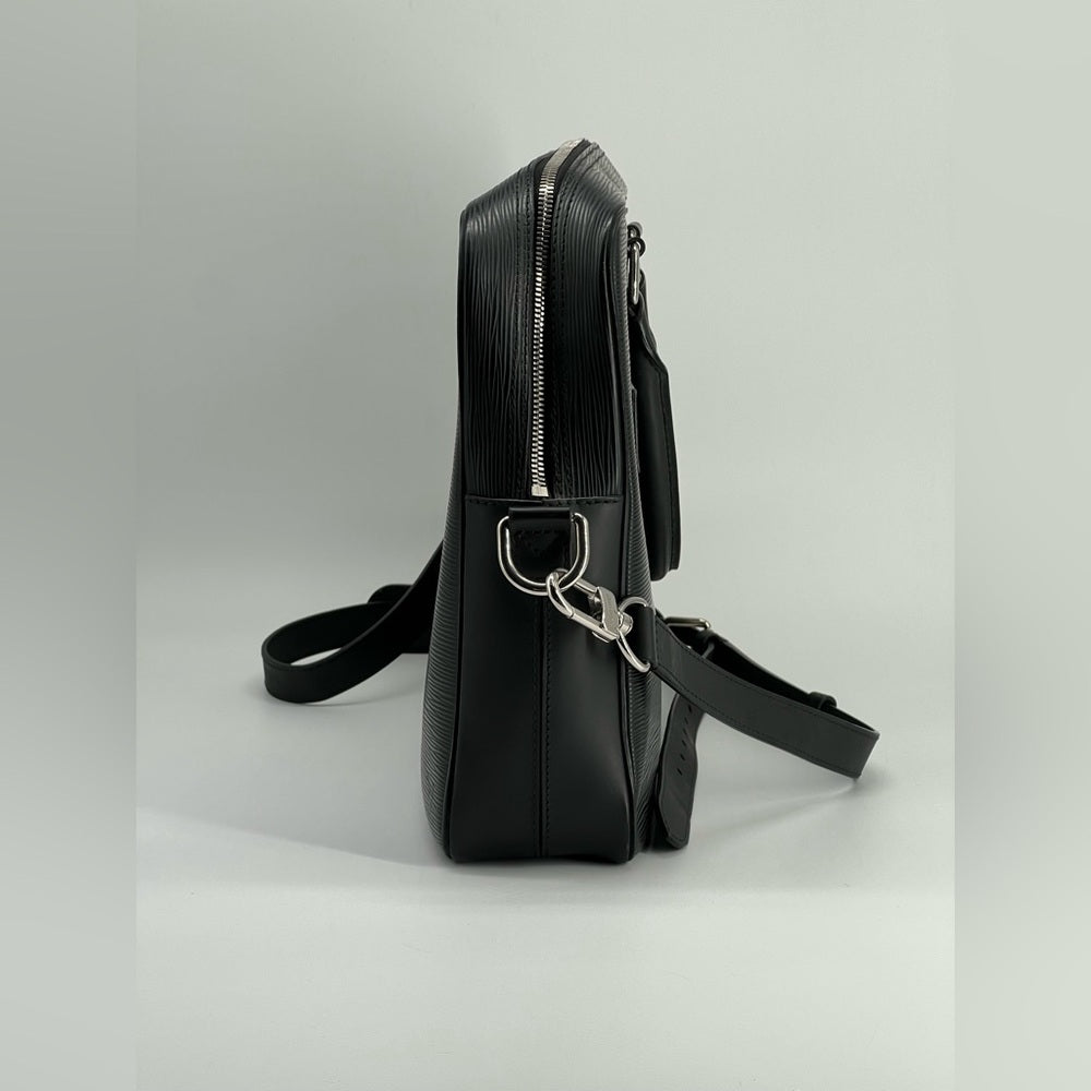 LOUIS VUITTON Porte-Documents Black Epi Leather Bag