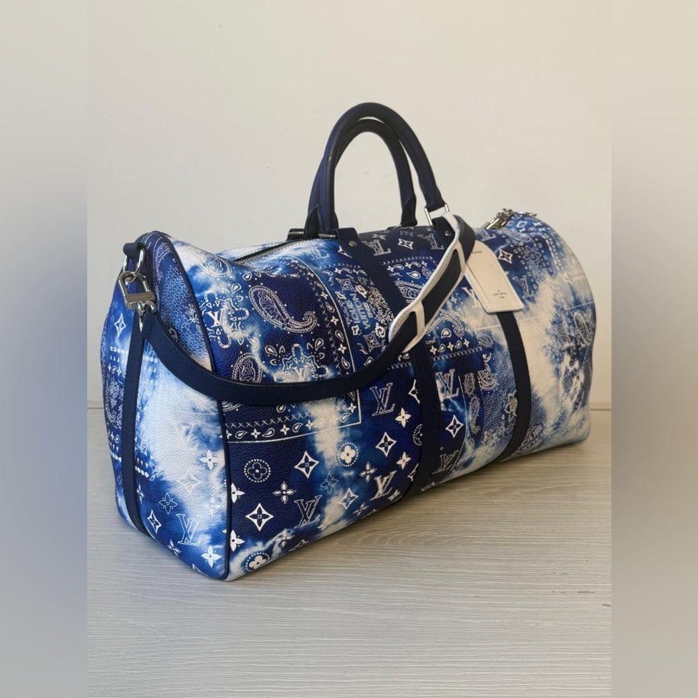 Louis Vuitton Keepall Bandouliere 50 Bandana Limited Edition Duffel Bag