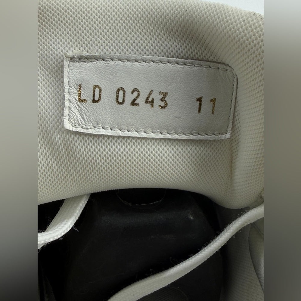 Louis Vuitton Trainer White Black Red Leather Men's Sneakers