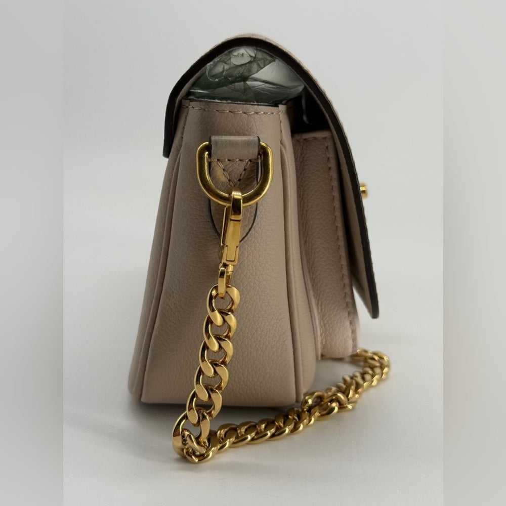 Louis Vuitton Lockme Tender Beige Leather Shoulder Bag