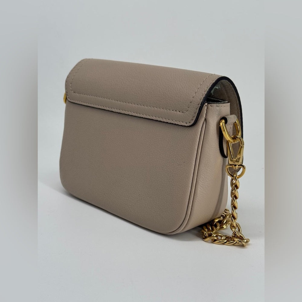 Louis Vuitton Lockme Tender Beige Leather Shoulder Bag