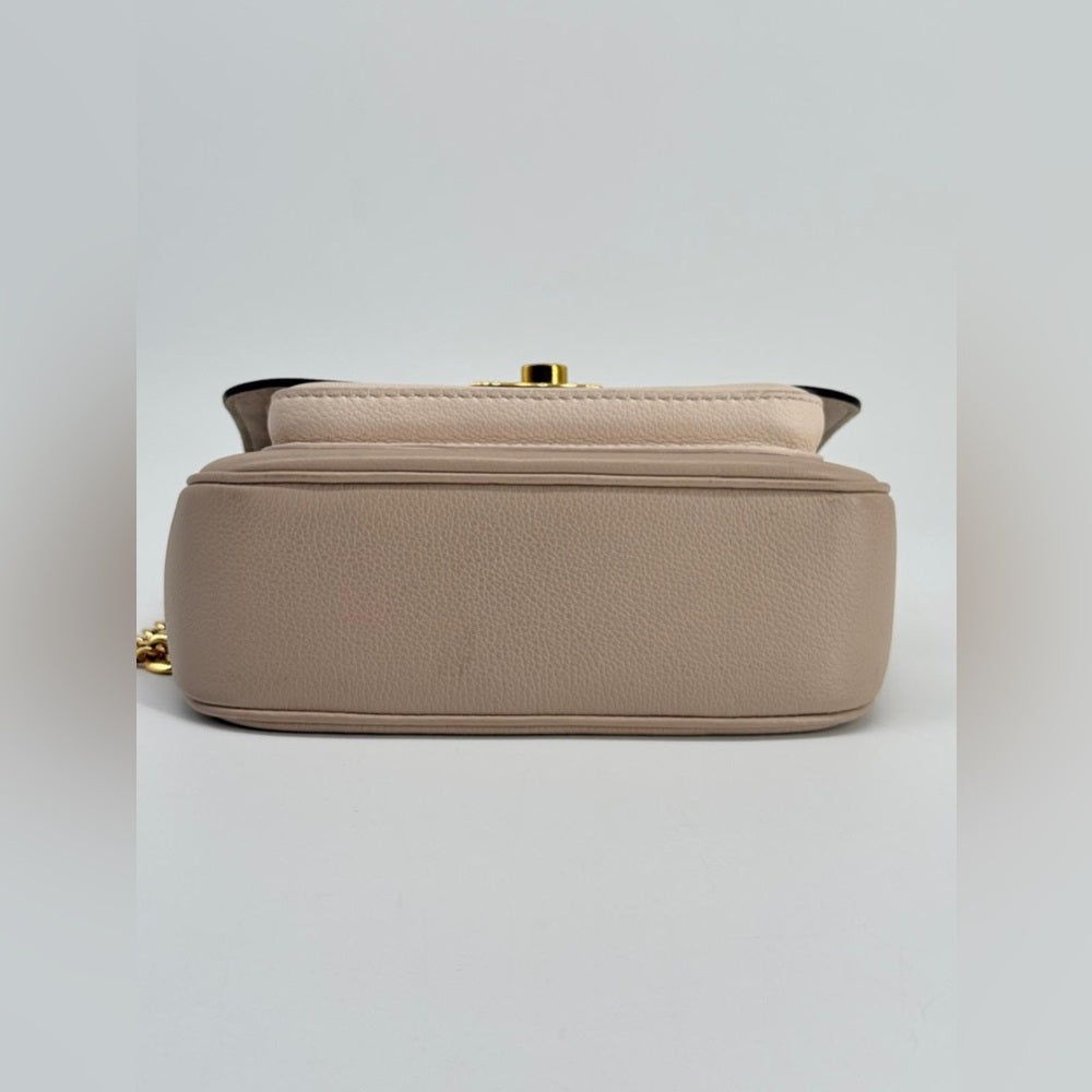 Louis Vuitton Lockme Tender Beige Leather Shoulder Bag