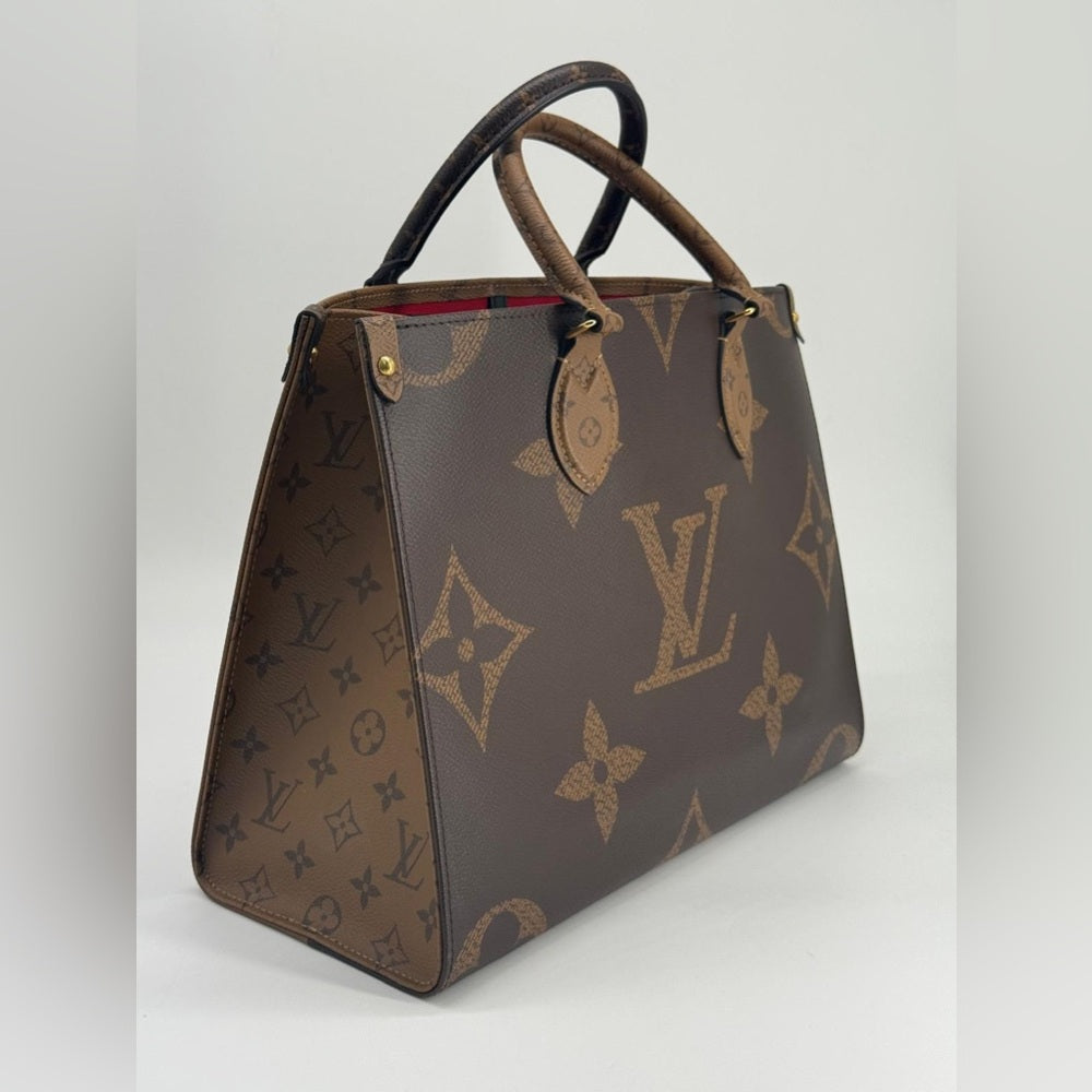 Louis Vuitton On The Go MM Reverse Monogram Tote Bag