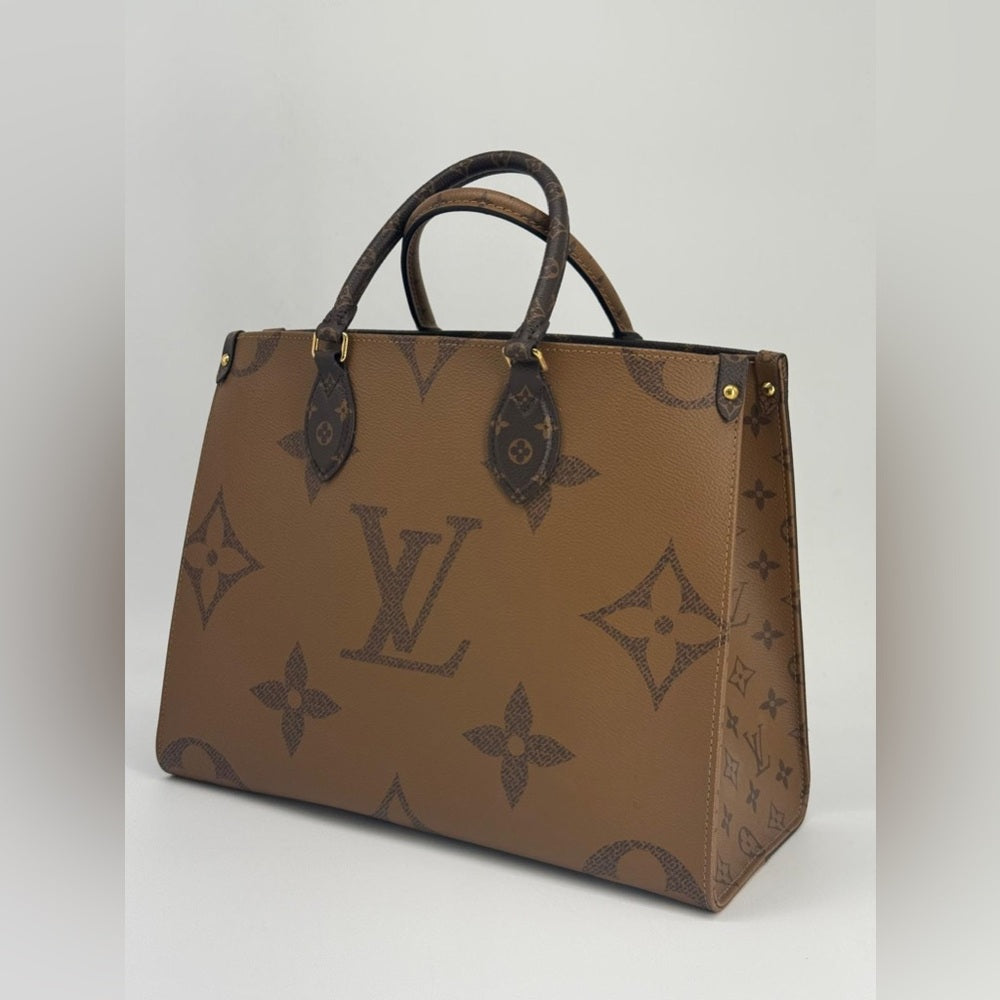 Louis Vuitton On The Go MM Reverse Monogram Tote Bag