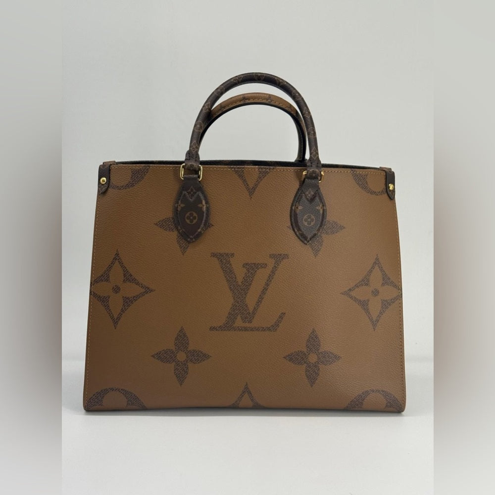 Louis Vuitton On The Go MM Reverse Monogram Tote Bag