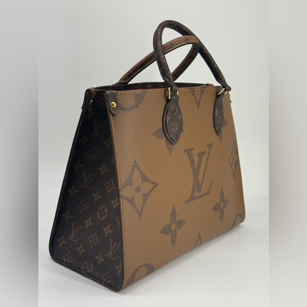 Louis Vuitton On The Go MM Reverse Monogram Tote Bag