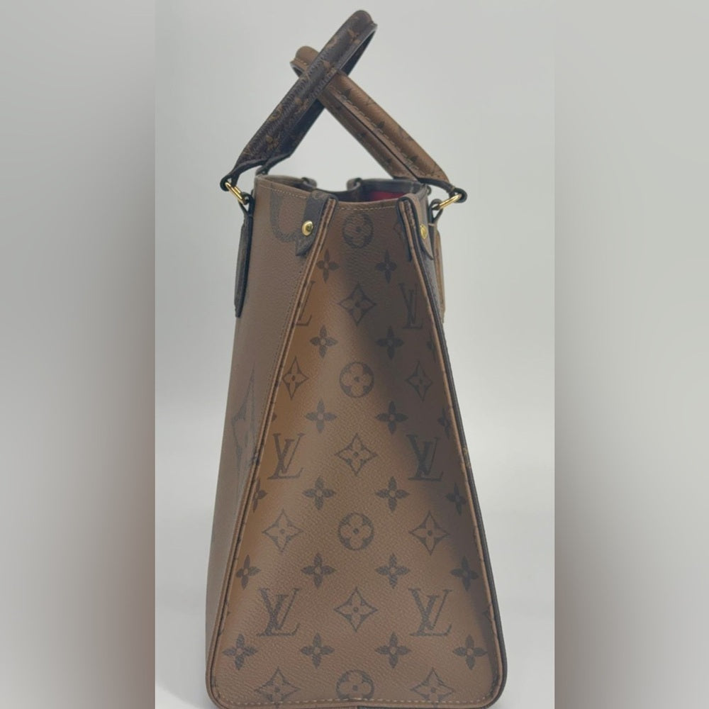 Louis Vuitton On The Go MM Reverse Monogram Tote Bag