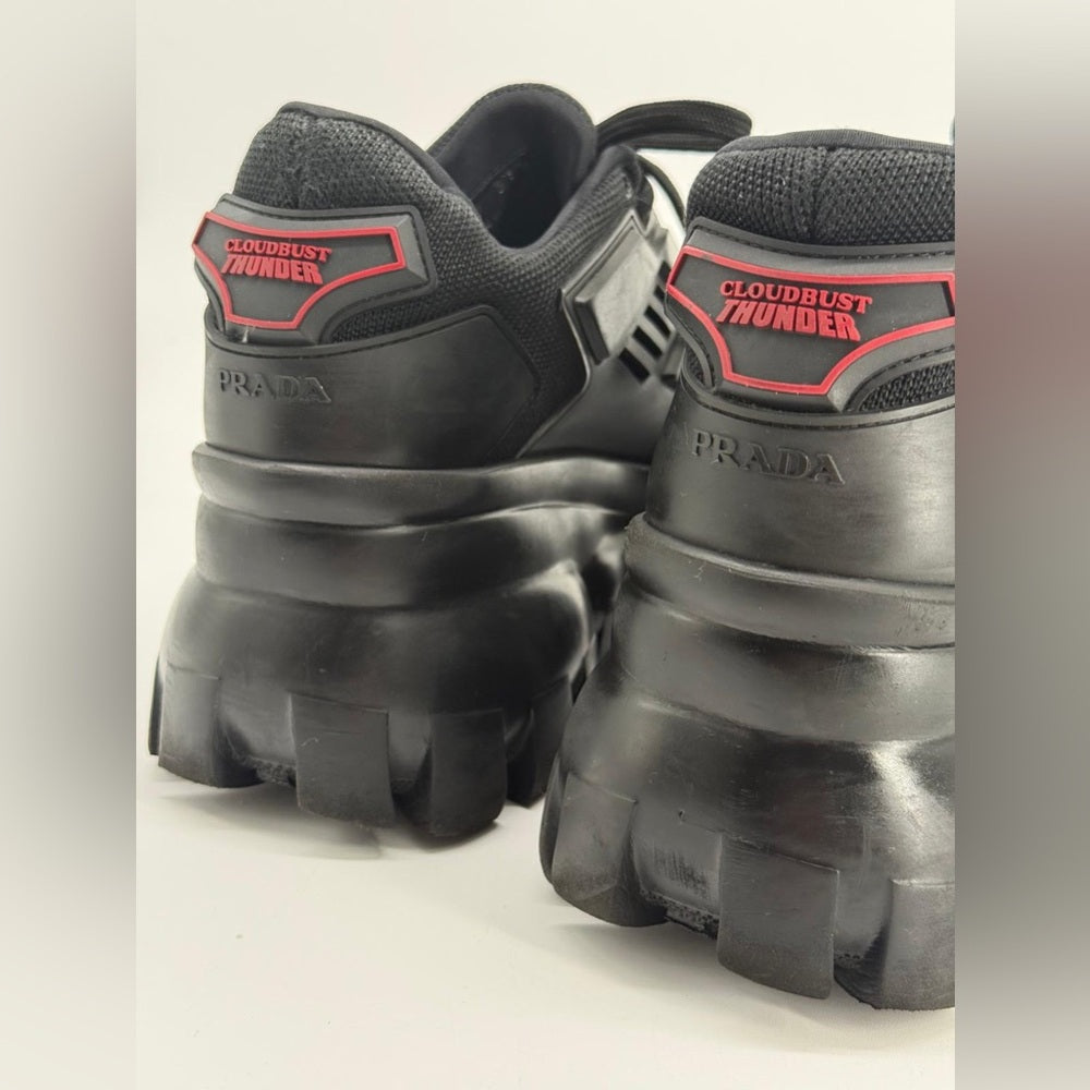 Prada Cloudbust Thunder Sneaker in Black US 7.5