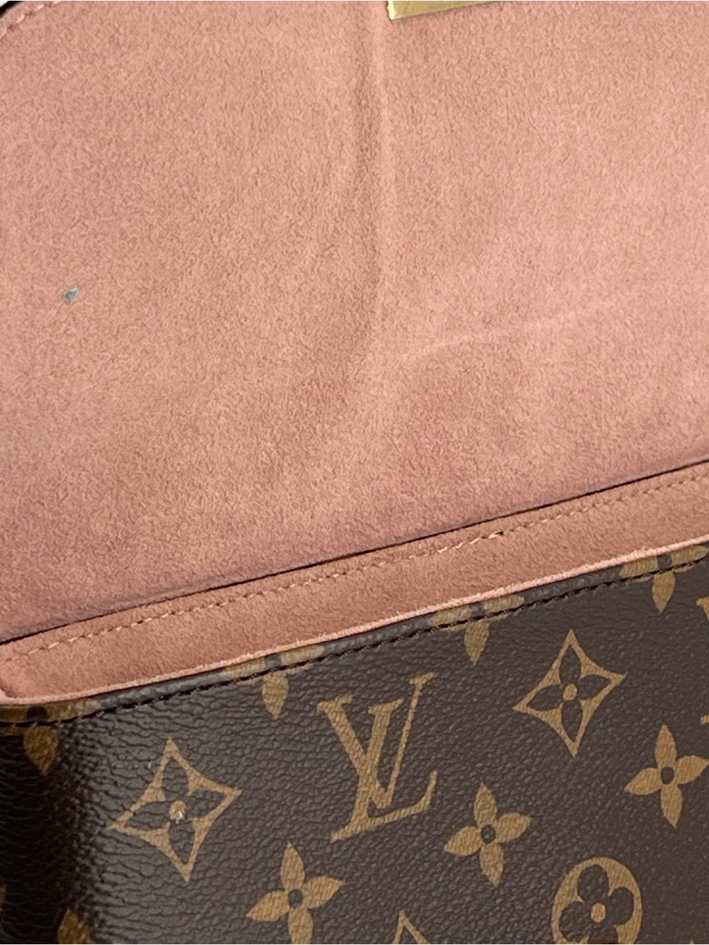 Louis Vuitton Locky BB in Monogram Canvas and Rose Poudre Pink Handbag