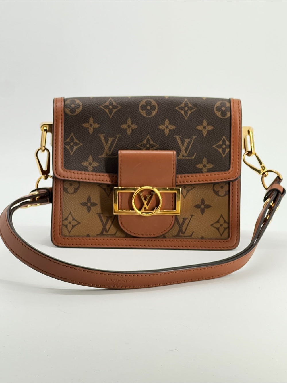 Louis Vuitton Dauphine Mini Reverse Monogram Canvas Shoulder Bag