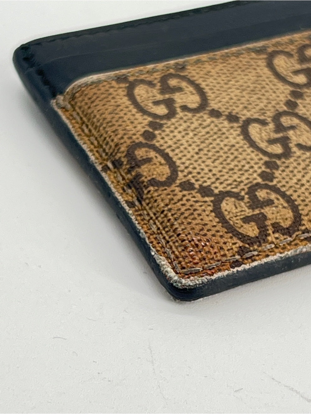 Gucci Kingsnake GG Supreme Brown Canvas Card Holder