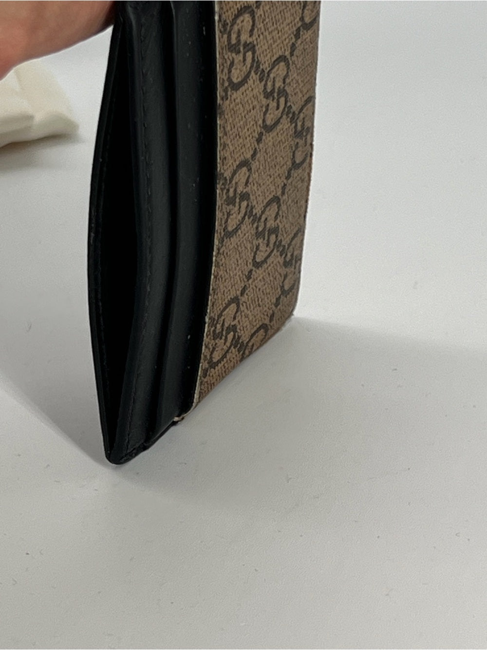 Gucci Kingsnake GG Supreme Brown Canvas Card Holder