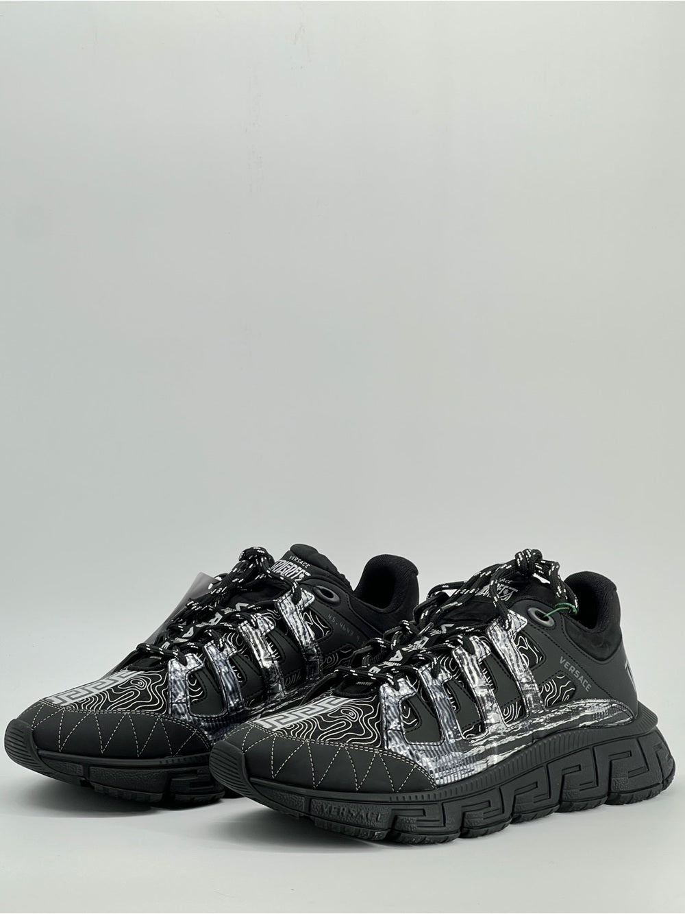 Versace Trigreca Black Silver Man’s Sneakers Size EU 44.5