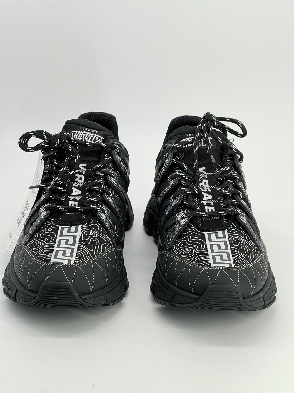 Versace Trigreca Black Silver Man’s Sneakers Size EU 44.5