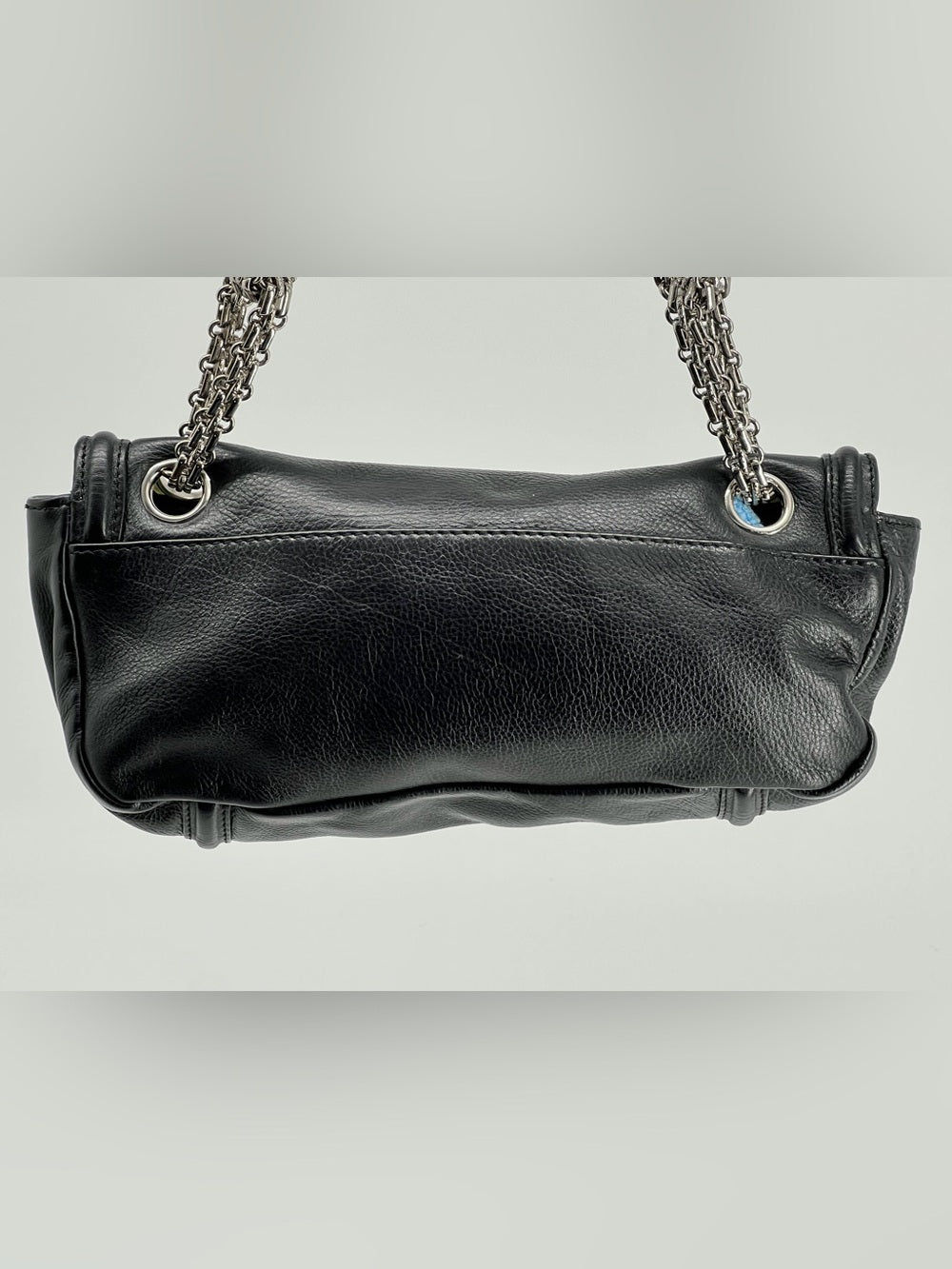 Chanel Mademoiselle Small Black Leather Lock Flap Bag