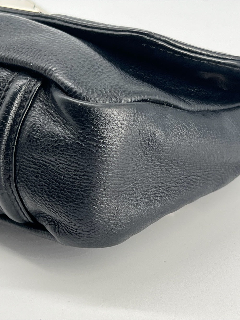Chanel Mademoiselle Small Black Leather Lock Flap Bag