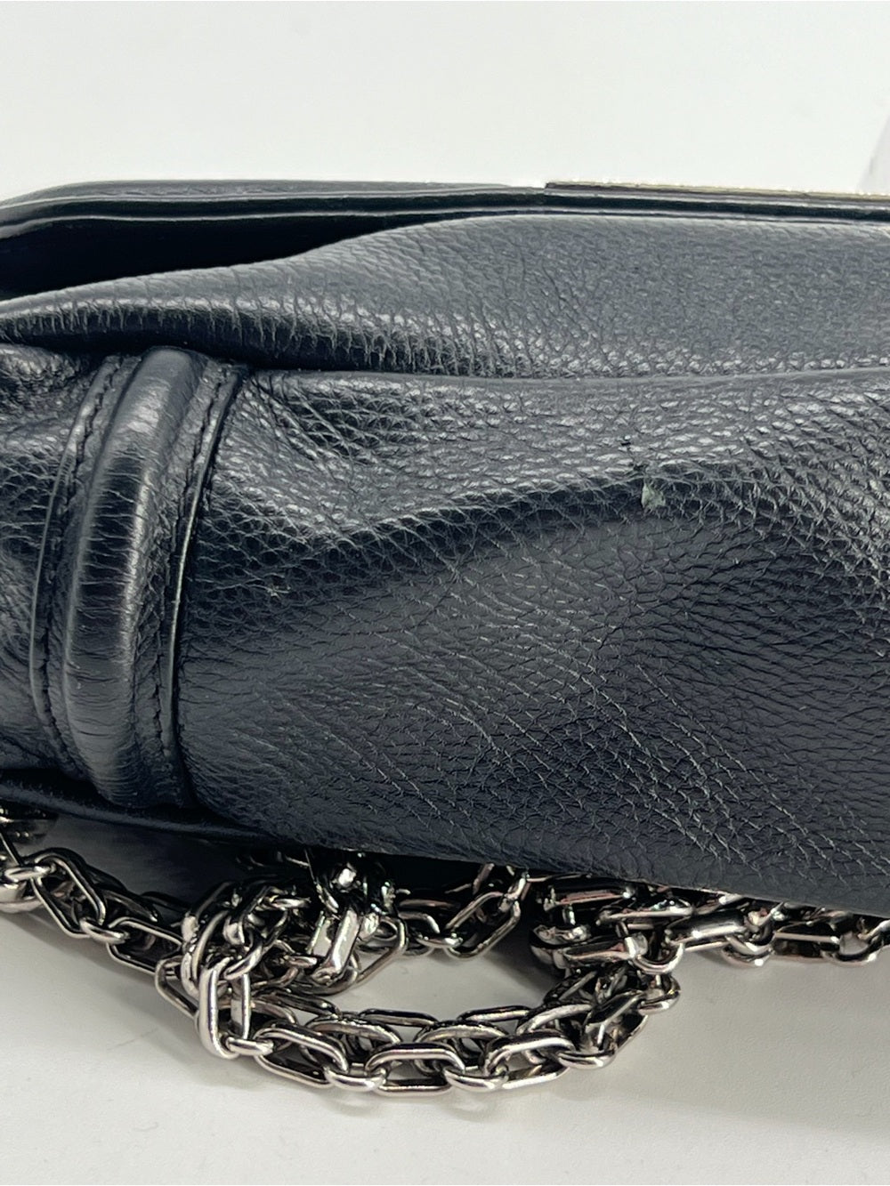 Chanel Mademoiselle Small Black Leather Lock Flap Bag