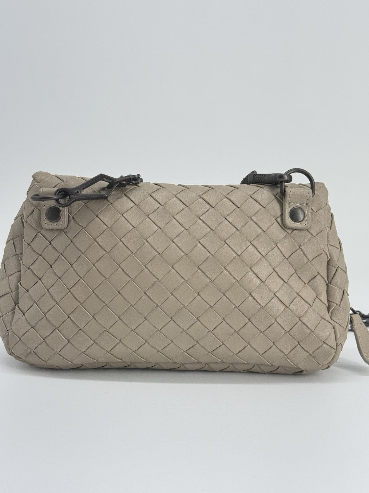 Bottega Veneta Mini Nappa Intrecciato Expandable Chain Crossbody Bag — view 5