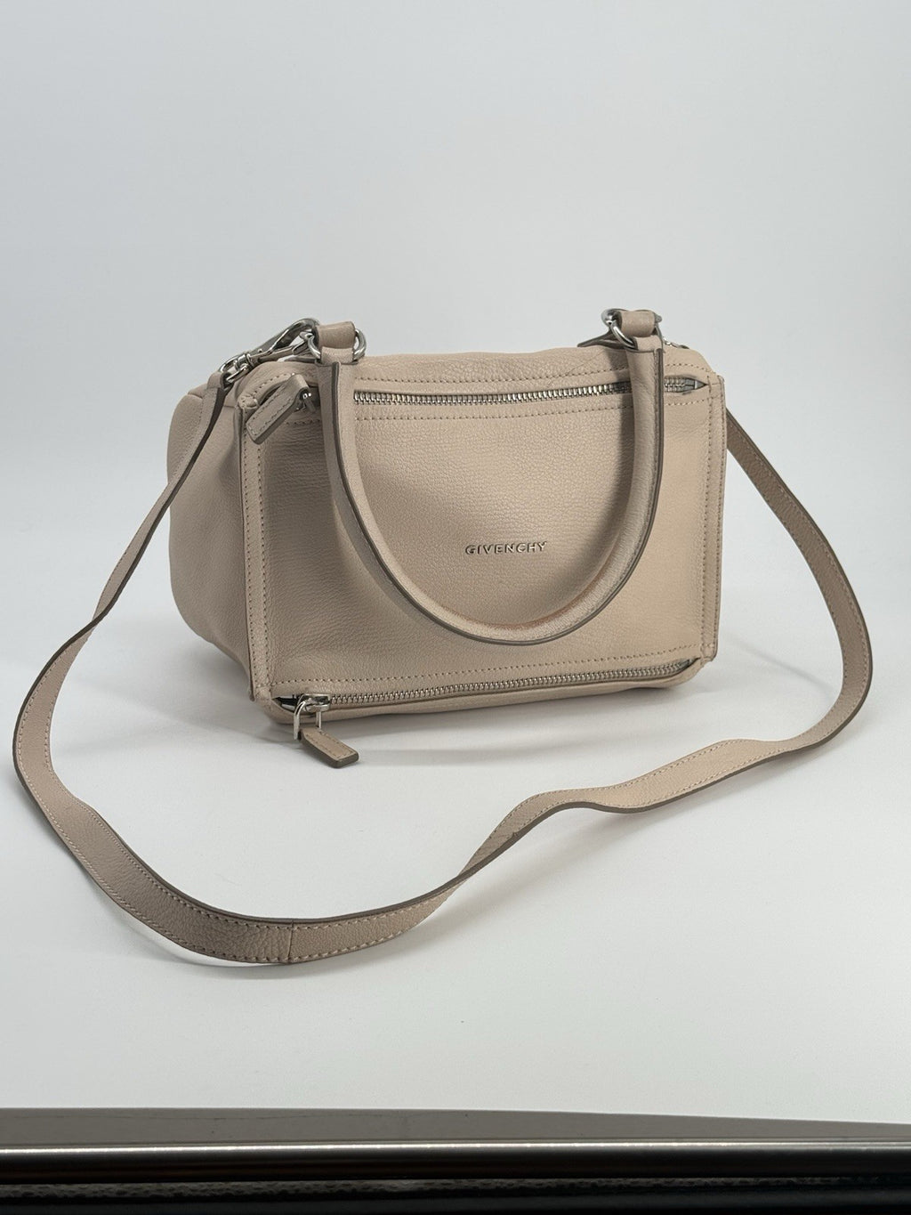 GIVENCHY Goatskin Small Pandora Nude Beige Shoulder Bag — view 1