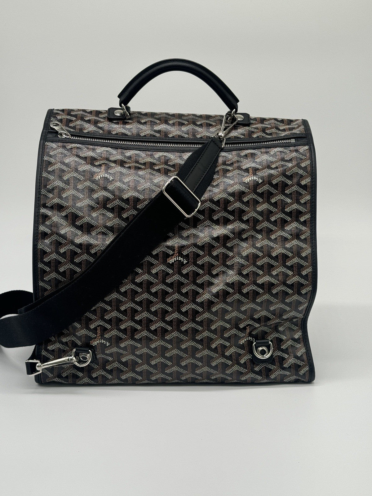 Goyard Saint Leger Backpack Black Monogram Canvas — view 2