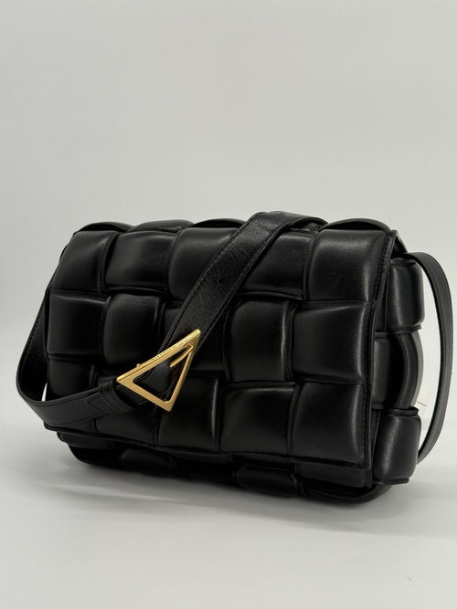 Bottega Veneta Intrecciato Padded Cassette Black Leather Shoulder Bag — view 2
