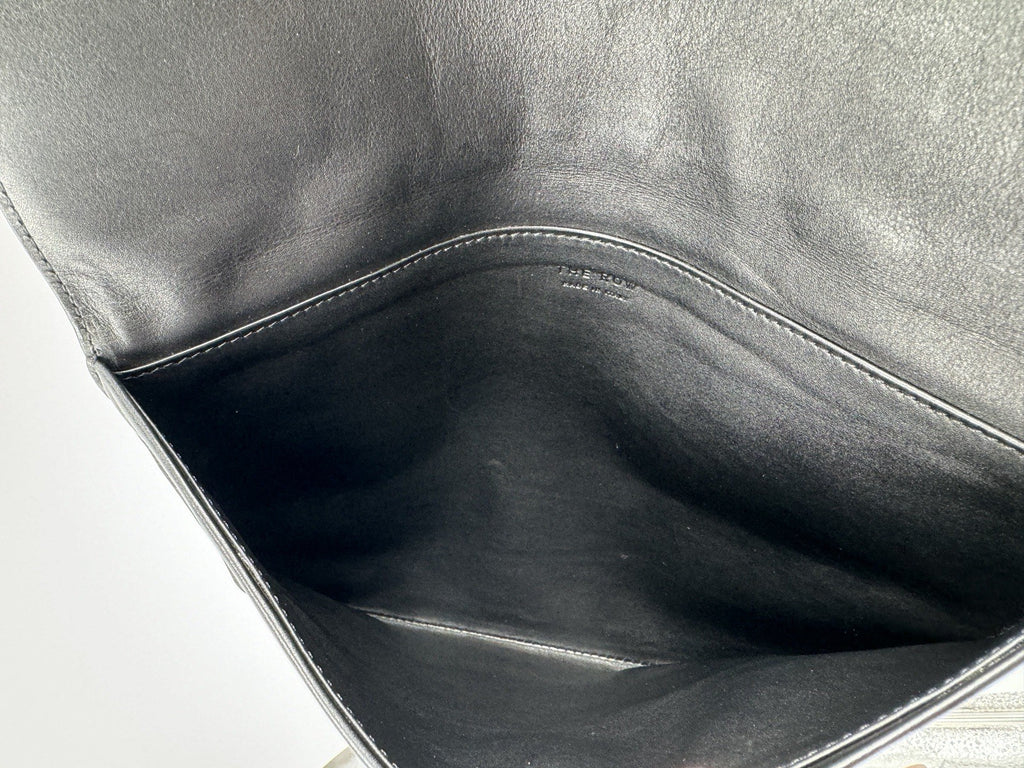 The Row Black Leather Clutch — view 7