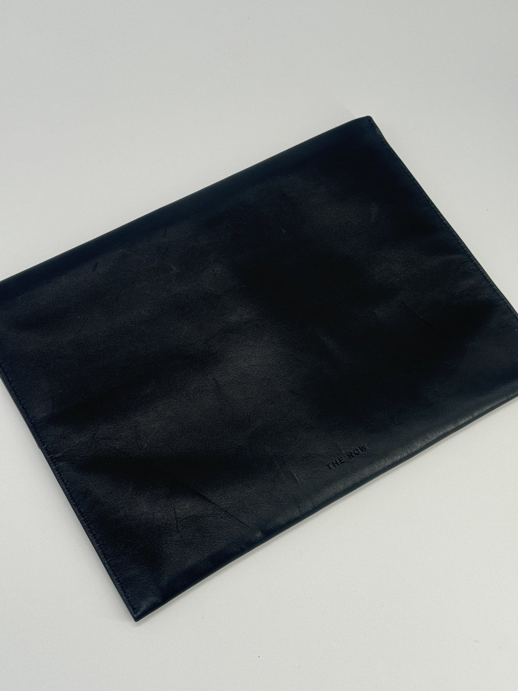 The Row Black Leather Clutch — view 3