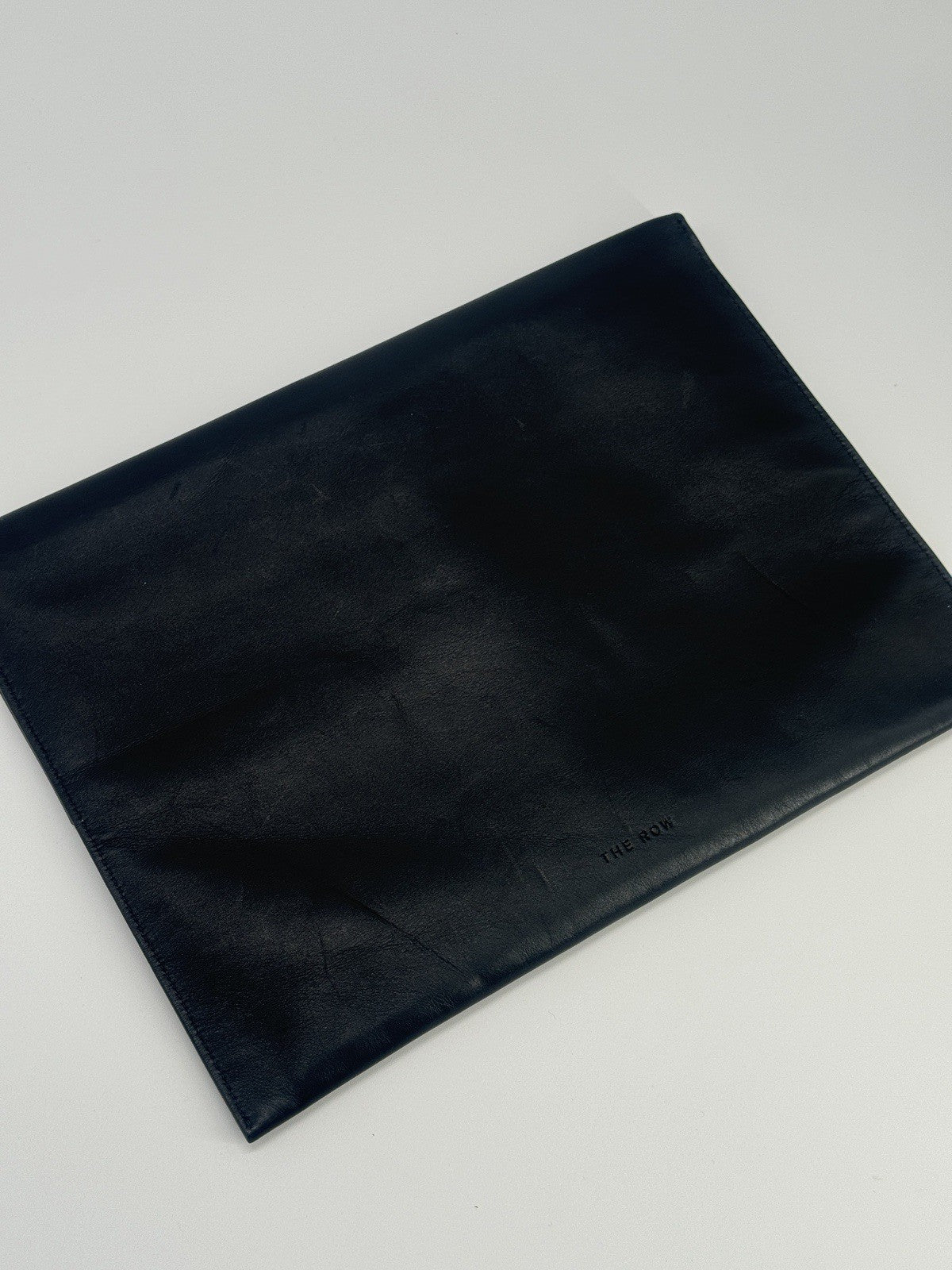 The Row Black Leather Clutch — view 3