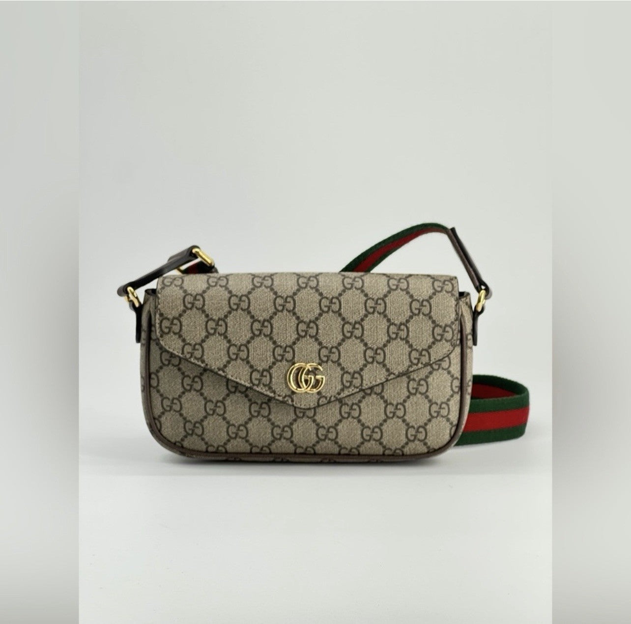 Gucci Ophidia Mini Bag GG Supreme Canvas Web Stripe Crossbody Bag — view 2