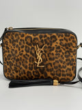 Saint Laurent Leopard Print Lou Camera Crossbody Bag — view 1